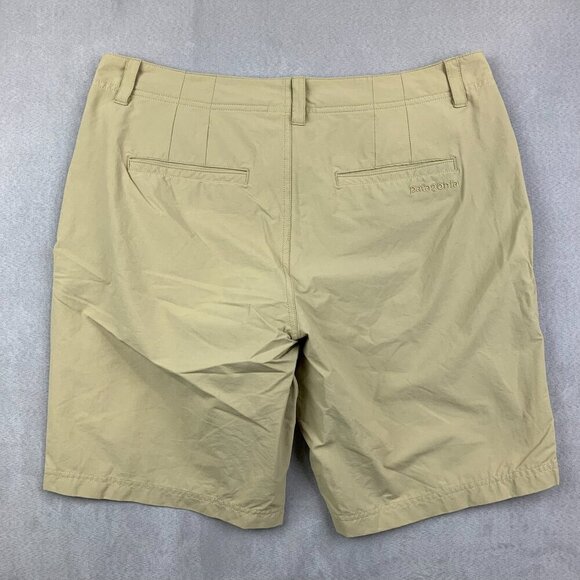 Patagonia Mens Quandary Shorts 34 Beige Nylon Stretch Zip Pocket 40-UPF Hiking - Picture 6 of 7